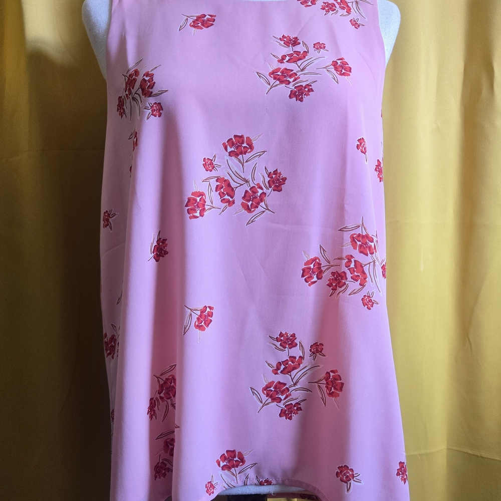 Floral Pink Sleeveless Top